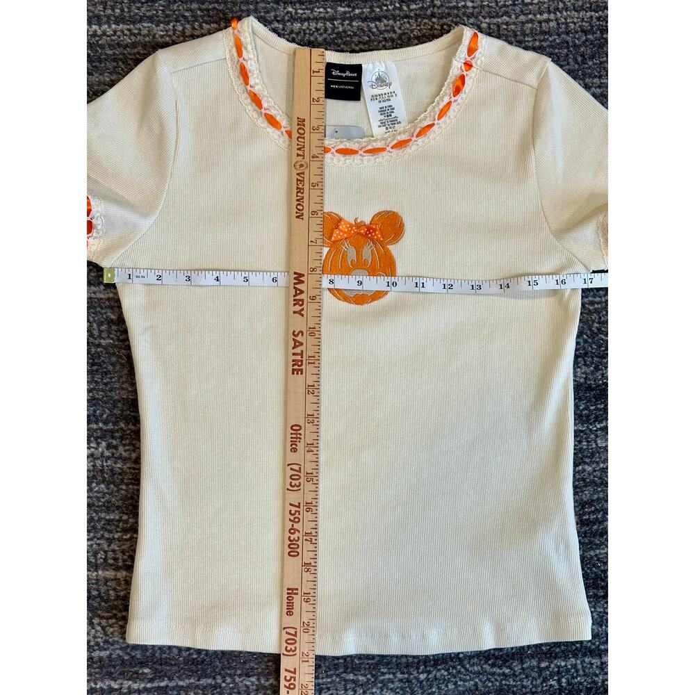 Disney Parks Her Universe Halloween Minnie Mouse Retro Baby T-shirt Medium Bow - Picture 6 of 13